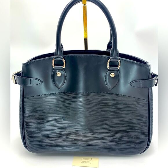 Auth Louis Vuitton Black Epi Leather Passy Tote Bag Preloved Purse Ex++ - Picture 13 of 15